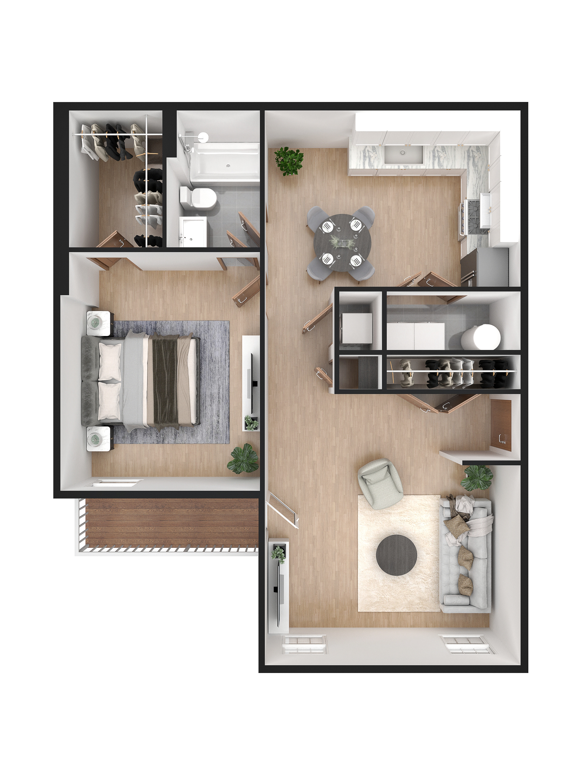 1 Bedroom Floor Plan