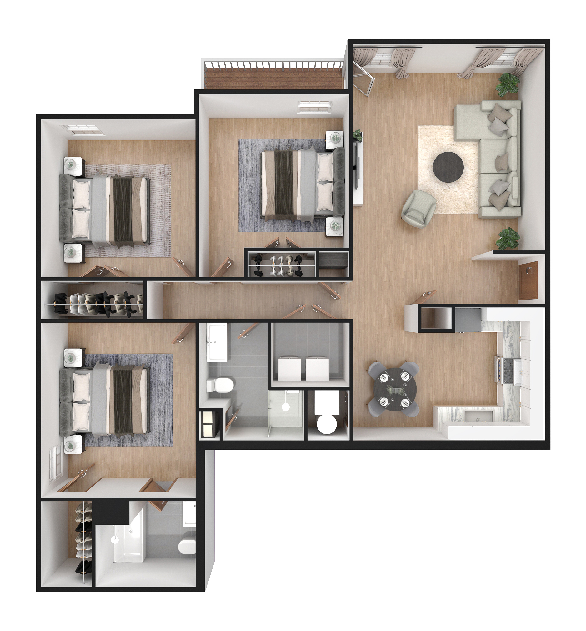 3 Bedroom Floor Plan